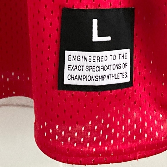 Nike Men’s Jersey Football Speed NFL Solid Red Size L Blokecore A05149-657 Flaw - Picture 4 of 11